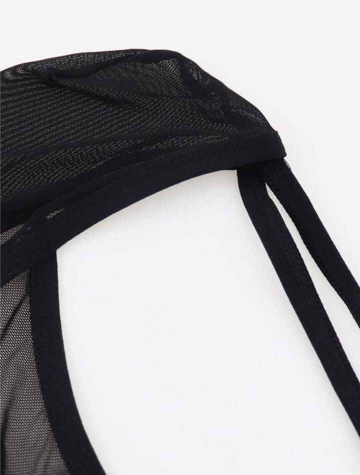 Men's Two - Tone Mesh Thong Underwear